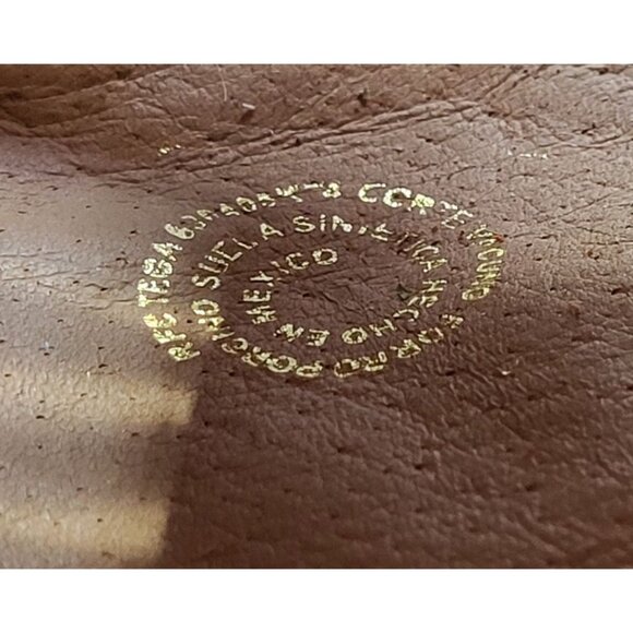 Macarena Mexican Leather Boho Platform Block Heel Sandals Size 9.5 - Picture 9 of 9